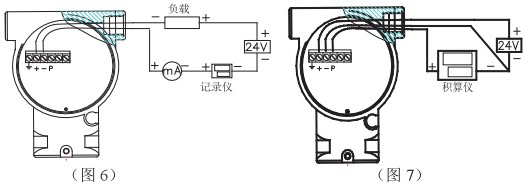 液氧流量計(jì)三線制脈沖輸出接線圖