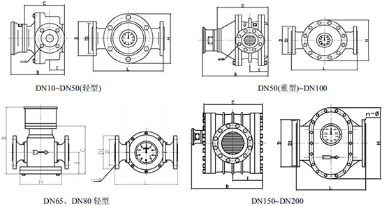 石蠟流量計尺寸圖