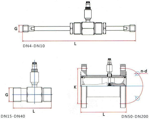 dn15渦輪流量計外形圖