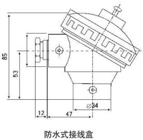 熱電阻防水接線盒結(jié)構(gòu)圖